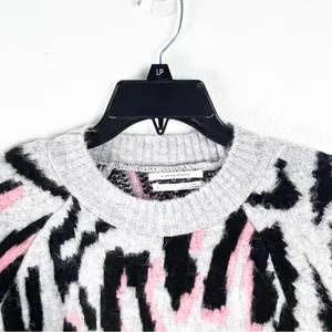 ANTHROPOLOGIE Gisella Leopard Print Long Sleeves Sweater Size Small Fuzzy Cozy thumbnail 5