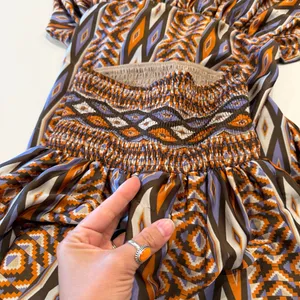 Miss Me Boho Patterned Strapless Maxi Dress‎ Size Small thumbnail 5