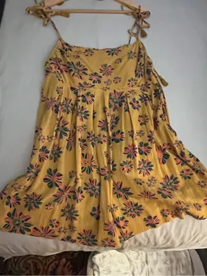Free People floral Sun dress sz L thumbnail 2