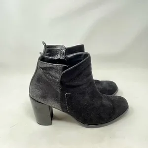 Paul Green Rockin Booties Black Suede Leather Metallic Size 7‎ / US 9.5 thumbnail 3