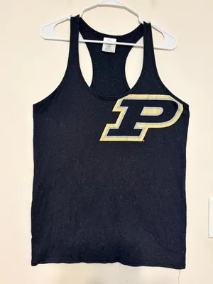 Women's Black Purdue University Boilermakers Knights Apparel Tank Top Size XL thumbnail 1