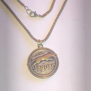 Vintage Jaguar Aged Bronze Tone Pendant Necklace thumbnail 2