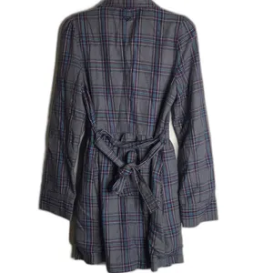 Vintage roxy plaid flannel fall‎ Y2K trench coat size small cute thumbnail 11