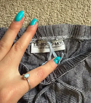 Gingham Flowy Pants Size XS thumbnail 3
