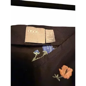ASOS Black Floral Embroidered Dress - Size 4 thumbnail 2
