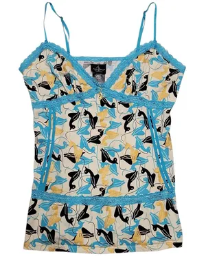 Vintage Y2K Baby Phat Blue Multi Cotton Tank Top Women's Size Large thumbnail 1