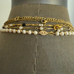Five Pieces Costume Chains Gold thumbnail 2