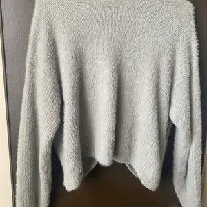 Hollister fuzzy Gray reversible twist sweater. thumbnail 3