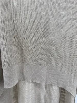 Pull&Bear oversized fine-knit sweater dramatic high-low asymmetrical hem linen S thumbnail 7