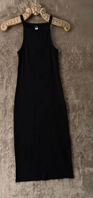 Old Navy Women’s Black Ribbed Sleeveless Maxi Dress Size S thumbnail 1