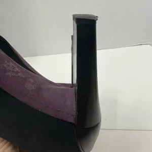 Donald J Pliner Black Stretch Crepe Block Heel Shootie Pumps size 9 thumbnail 6