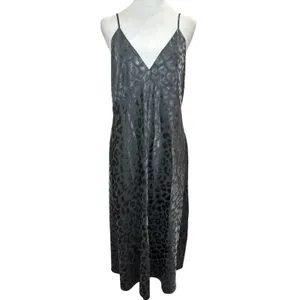 Natori Decadence Slip Dress Black Animal Jacquard Satin XL $170 Retail thumbnail 3