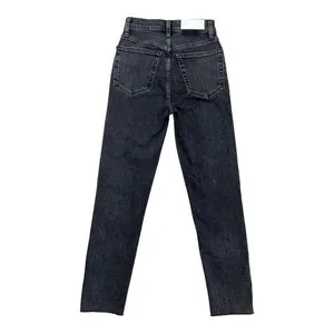 RE/DONE 90S High Rise Straight Leg Jeans in Stoned Noir Black Women's Size 24 thumbnail 6