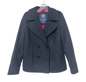 American Eagle Outfitters Charcoal Gray Wool Blend Pea Coat Women's Size‎ S thumbnail 1