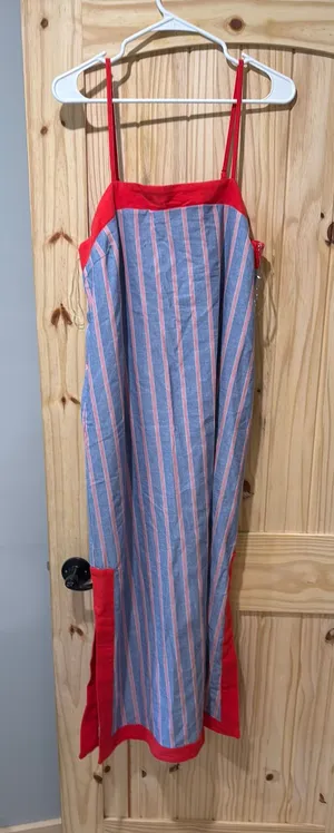 Red and blue spaghetti strap dress Size L thumbnail 1