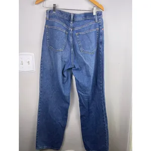 Abercrombie & Fitch The ’90s Straight Ultra High Rise Jeans Size 29 8R Blue Dist thumbnail 6