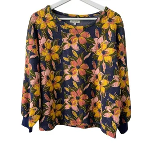 Miles By Madewell Island Magnolias Jacquard Sweatshirt M thumbnail 13