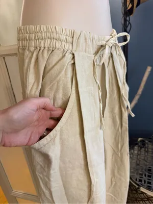 ✨NWOT Free People Chambers Linen Laid Back Pull On Pants XS✨ thumbnail 7