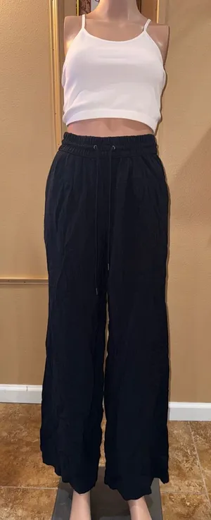 A New Day Flowy Pants XS Drawstring Waist Pull On Boho Casual thumbnail 1