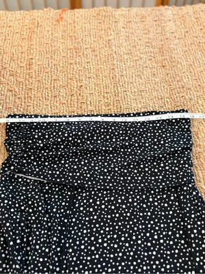 Max Studio Black Polka Dot Midi Skirt Large thumbnail 4