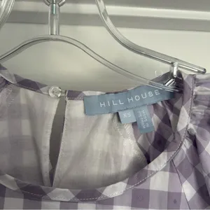 Hill House Tuckernuck Purple Gingham Print Adeline Babydoll Dress Swedish Dot thumbnail 3