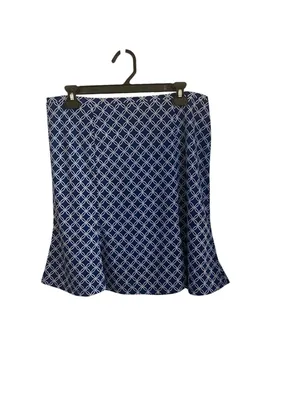 Express Vintage y2k twee Blue Patterned Skirt mini skirt 70s school girl vibes thumbnail 2