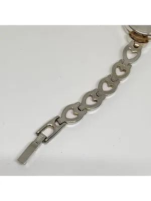Advance vintage women’s watch hearts links bracelet 21mm quartz 6.5” running thumbnail 7