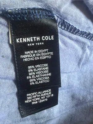 Kenneth Cole Blue Blouse Size L thumbnail 4