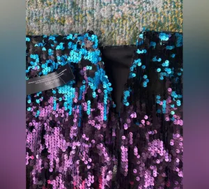 NWT Venus sequin color changing mini stretch festive skirt, size 6 thumbnail 8
