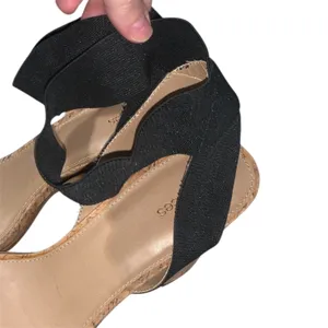 Maurices Hillary Black Block Heels Elastic Ankle Strap Womans 11 thumbnail 3