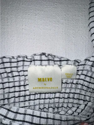 Anthropologie Maeve Crinkle Gingham Smocked Top thumbnail 6