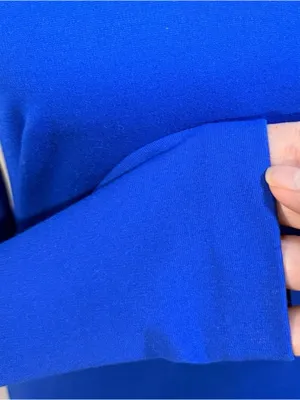 💥 Amanda Uprichard Cobalt Blue Ponte Knit Long Sleeve Shift Dress Size M 💛 thumbnail 8