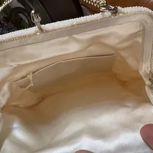 1950-1960 Elegant White Beaded Clutch made in Japan. thumbnail 6