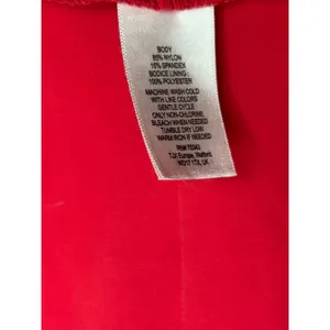 Cynthia Rowley Red Sleeveless Pintuck Fit and Flare Cocktail Dress Large thumbnail 3