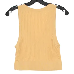 Free People Crop Top Y2K Cottage Preppy Ribbed Minimalist 90s Academia Medium thumbnail 6