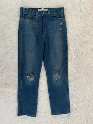 Levi's Signature by Levi Strauss Women High Rise Straight Distressed Jeans size 8 W29⁠ thumbnail 2