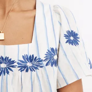 EUC Madewell Floral Embroidered Butterfly Top Size Large Retail $85.00 thumbnail 4
