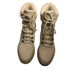 DV by Dolce Vita Russit Sherpa trim laced wedge ankle boots thumbnail 3
