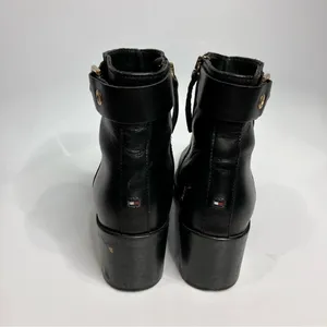Tommy Hilfiger gold buckle Parson‎ boots black leather size 39 thumbnail 5