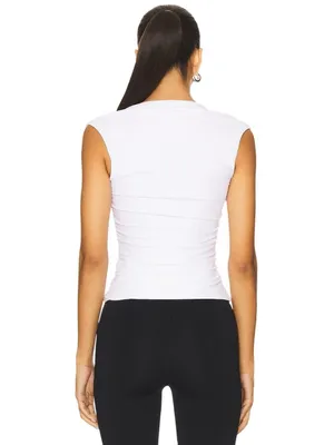 Amanda Uprichard x REVOLVE Short Sleeve Momo Top in Ivory Small New Womens thumbnail 2