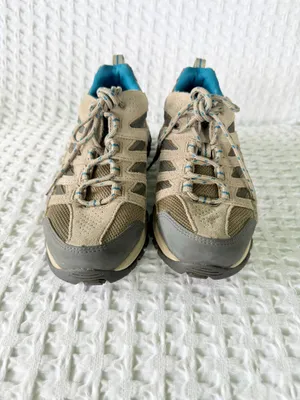 Columbia Crestwood Women's Hiking Shoes Size 7.5 Beige Teal Trail Sneakers Low thumbnail 3