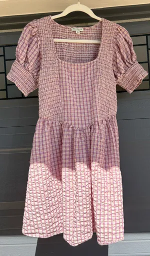 Tecovas Cotton Dress Pink Size M thumbnail 1