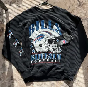 Junk Food Clothing Buffalo Bills Black Graphic Crewneck Sweatshirt thumbnail 1