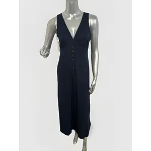 NWT Marine Layer Camila Maxi Dress Navy Blue Size XS Hemp Tencel Stretch thumbnail 7