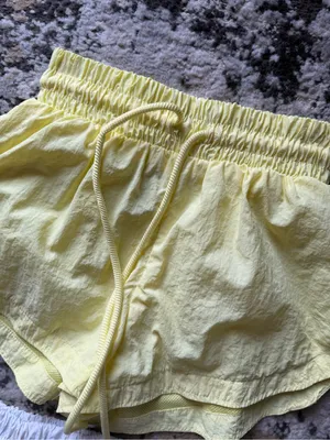 Forever 21 Yellow & White Elastic Waist Athletic Shorts Duo thumbnail 2