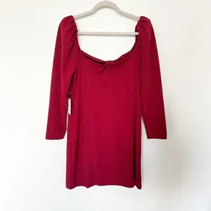 NEW 1. State RED Dress LARGE stretch cocktail party thumbnail 9