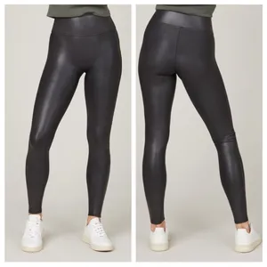 Athleta All Over Gleam Faux Leather Leggings High Rise size small thumbnail 2