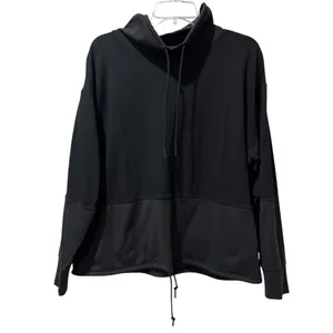 Athleta Hermosa Mock Neck Sweatshirt BLACK‎ SIZE Medium Great Shape thumbnail 4