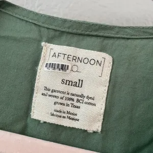 Anthropologie Afternoon The Isabella Mini Dress Small 100% Cotton Cottagecore thumbnail 3