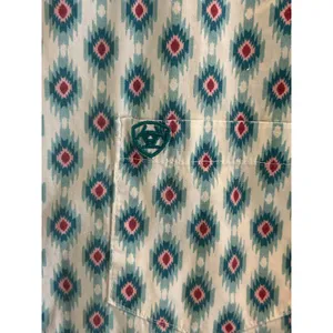 Ariat Kirby stretch long sleeve button up shirt Large teal pink country cowgirl thumbnail 5